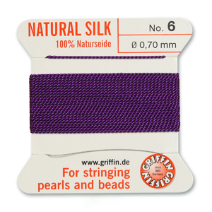 Natural Silk Size 6 - Amethyst (2 metres)