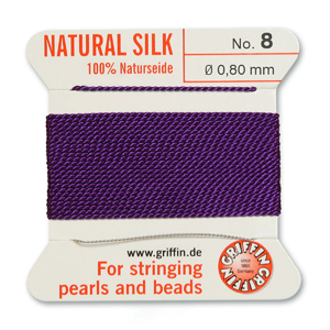 Natural Silk Size 8 - Amethyst (2 metres)