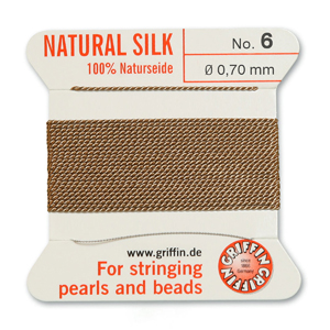Natural Silk Size 6 - Beige (2 metres)