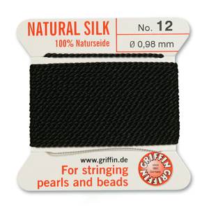 Natural Silk Size 12 - Black (2 metres)