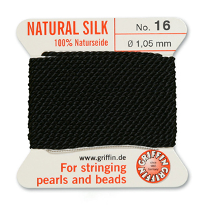 Natural Silk Size 16 - Black (2 metres)