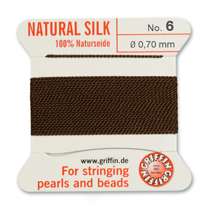 Natural Silk Size 6 - Brown (2 metres)