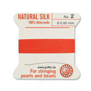 Natural Silk Size 2 - Coral (2 metres)