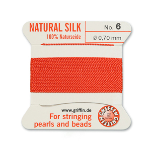Natural Silk Size 6 - Coral (2 metres)