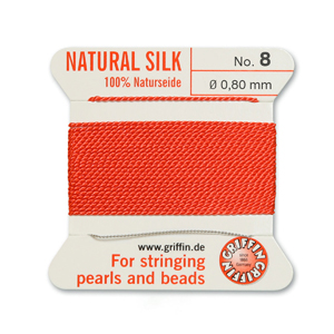Natural Silk Size 8 - Coral (2 metres)