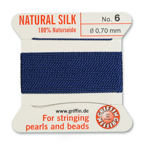 Natural Silk Size 6 - Dark Blue (2 metres)
