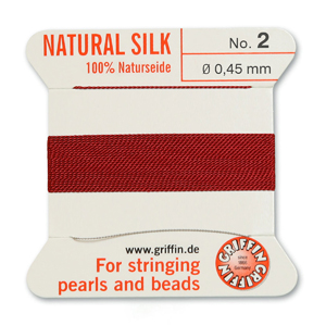 Natural Silk Size 2 - Garnet (2 metres)