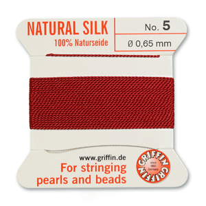 Natural Silk Size 5 - Garnet (2 metres)