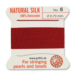 Natural Silk Size 6 - Garnet (2 metres)