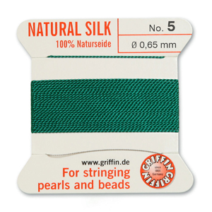 Natural Silk Size 5 - Green (2 metres)