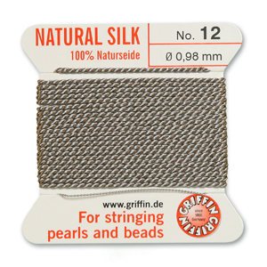 Natural Silk Size 12 - Grey (2 metres)