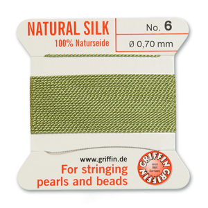 Natural Silk Size 6 - Jade Green (2 metres)