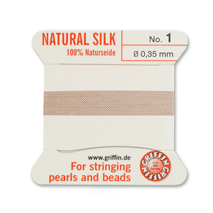 Natural Silk Size 1 - Light Pink (2 metres)