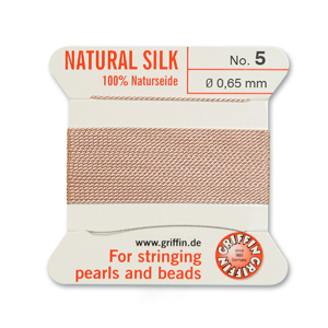 Natural Silk Size 5 - Light Pink (2 metres)