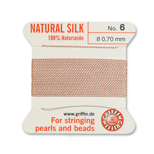 Natural Silk Size 6 - Light Pink (2 metres)