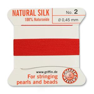 Natural Silk Size 2 - Red (2 metres)