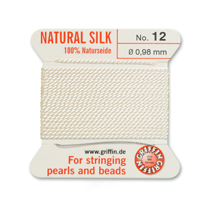 Natural Silk Size 12 - White (2 metres)