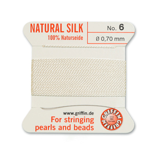 Natural Silk Size 6 - White (2 metres)