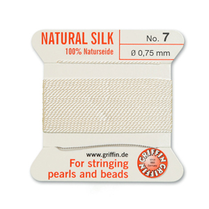 Natural Silk Size 7 - White (2 metres)