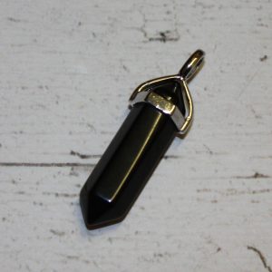 Onyx Point Pendant 40mm Silver Plated