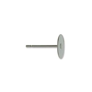 Stainless Steel 8mm Flat Pad Earring Finding