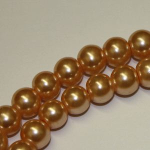 Glass Pearls Peach 4mm