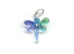 Acrylic Dragonfly Charm Two Tone 20x16mm (1 piece)