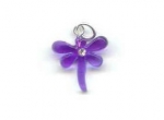 Acrylic Dragonfly Charm Purple 20x16mm (1 piece)