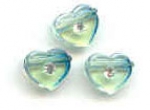 Acrylic Heart Bead Two Tone 8mm (5 pieces)