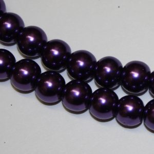 Glass Pearls Purple 10mm