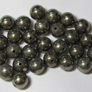 Pyrite 10mm Round Bead (x1)