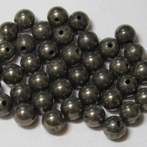 Pyrite 6mm Round Bead (x1)