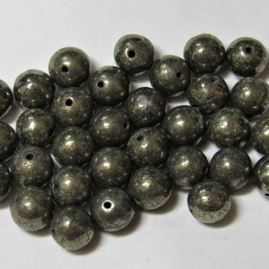 Pyrite 8mm Round Bead (x1)