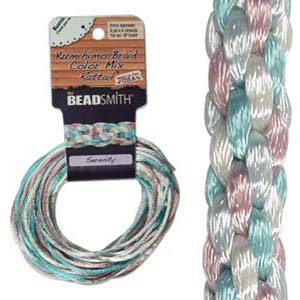 Kumihimo Rattail Braiding Cord - 1mm Colour Mix Serenity