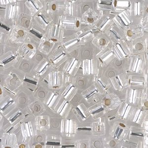 SB-1 Siverlined Crystal Miyuki 4mm Cube Bead