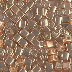 SB-1052: Miyuki 4mm Square Bead Galvanized Gold