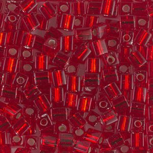 SB-11 Silverlined Ruby Miyuki 4mm Cube Bead