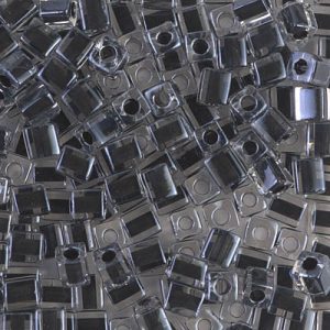 SB-1106: Miyuki 4mm Square Bead Black Lined Crystal