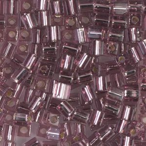 SB-12 Silverlined Smoky Amethyst Miyuki 4mm Cube Bead