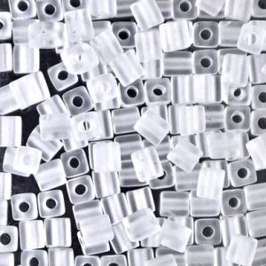 SB-131F Matte Crystal Miyuki 4mm Cube Bead