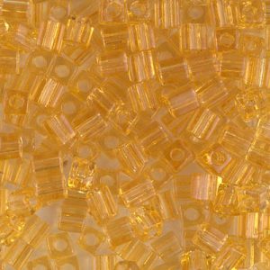 SB-132 Tr Light Topaz Miyuki 4mm Cube Bead