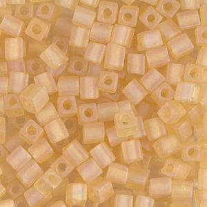 SB-132FR Matte Tr Light Topaz AB Miyuki 4mm Cube Bead