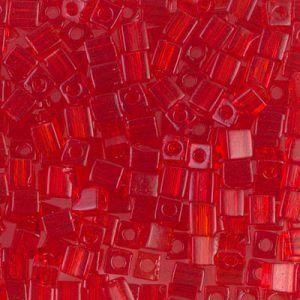 SB-140D Tr Red Orange Miyuki 4mm Cube Bead