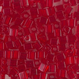 SB-141 Tr Ruby Miyuki 4mm Cube Bead
