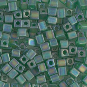 SB-146FR Matte Tr Green AB Miyuki 4mm Cube Bead