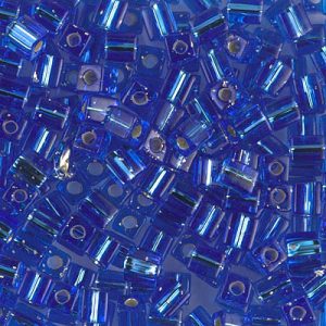 SB-19 Silverlined Sapphire Miyuki 4mm Cube Bead