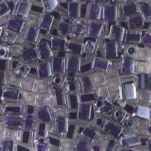 SB-223 Miyuki 4mm Cube Bead Grape Lined Crystal
