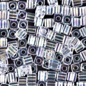 SB-250 Miyuki 4mm Cube Bead Crystal AB