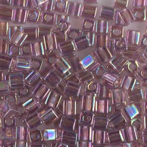 SB-256 Miyuki 4mm Cube Bead Tr Smoky Amethyst AB