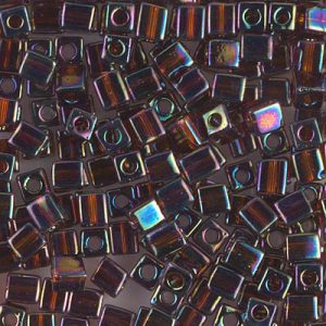 SB-257 Miyuki 4mm Cube Bead Tr Topaz AB